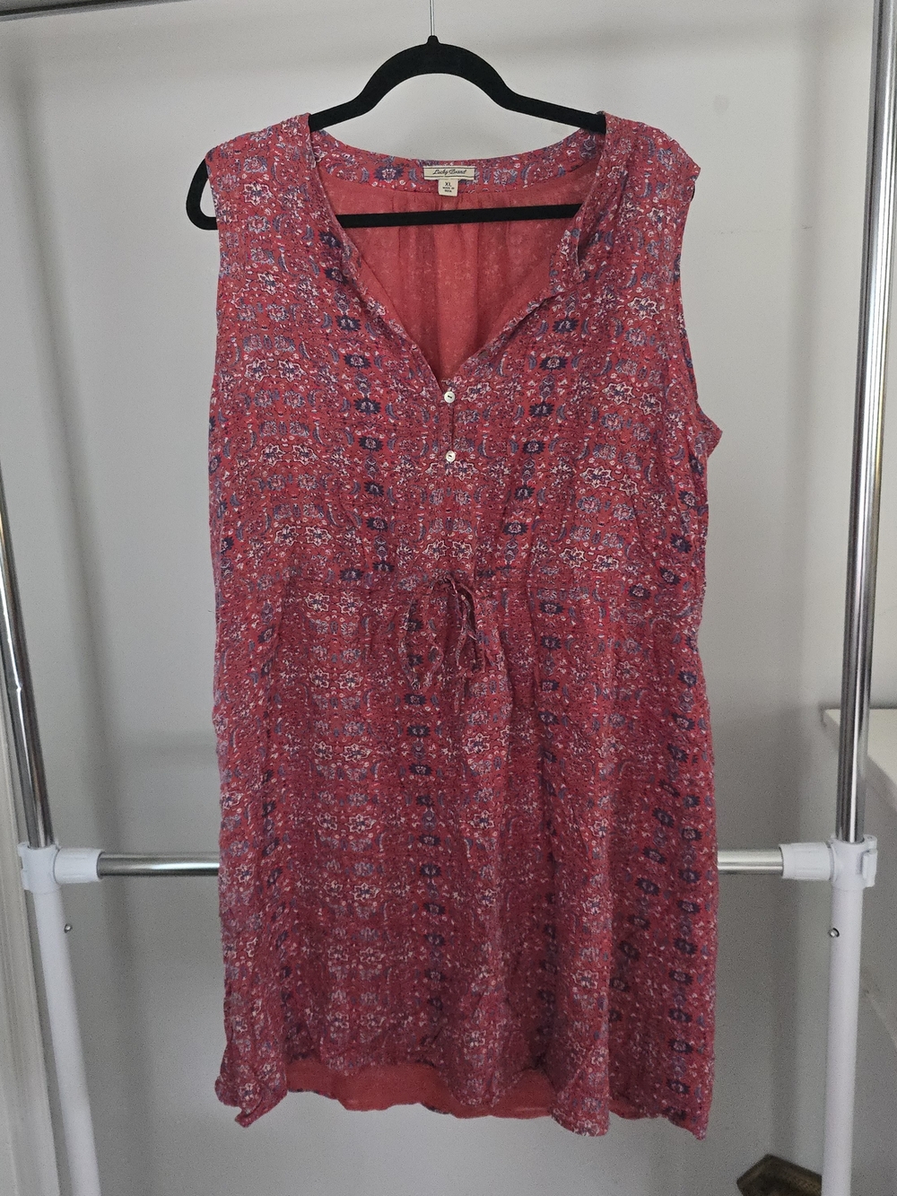 Lucky Brand Sleeveless Dress XL Cinch Waist
